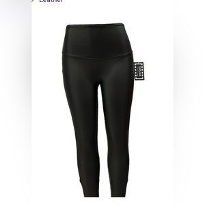 NWT tummy control leather leggings in size M